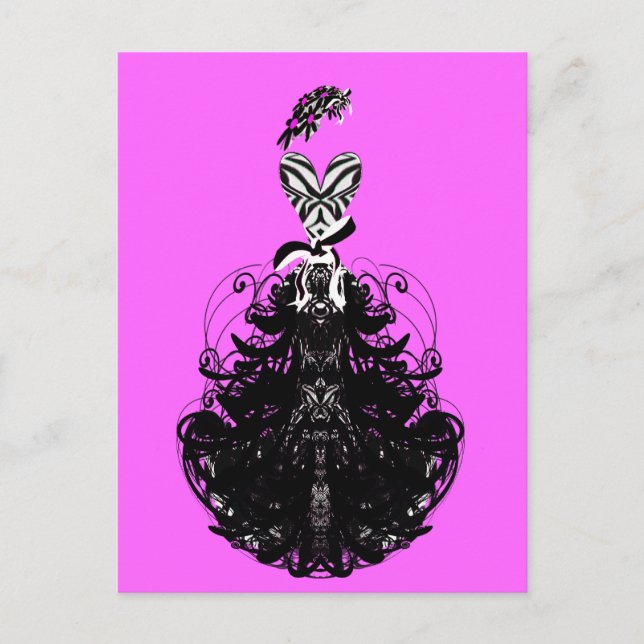 Carte Postale Diva de mode Choisir les couleurs personnalisées d (Devant)