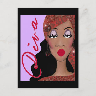 Carte Postale DIVA est un mot de quatre lettres...Cartes postale