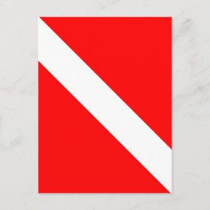 Carte Postale Diver Down Classic Flag