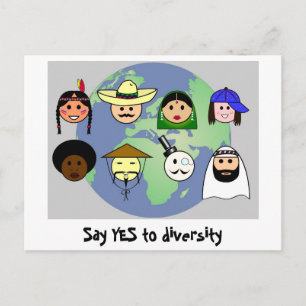 Carte postale 'Diversité'