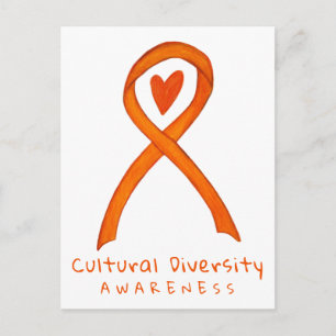 Carte Postale Diversité culturelle Orange Sensibilisation Art Ca