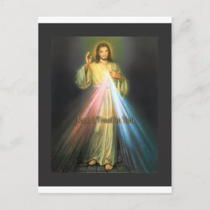 CARTE POSTALE DIVINE MERCY IMAGE DÉVOTIONNELLE
