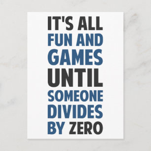 Carte Postale Diviser Par Zéro N'Est Pas Un Jeu