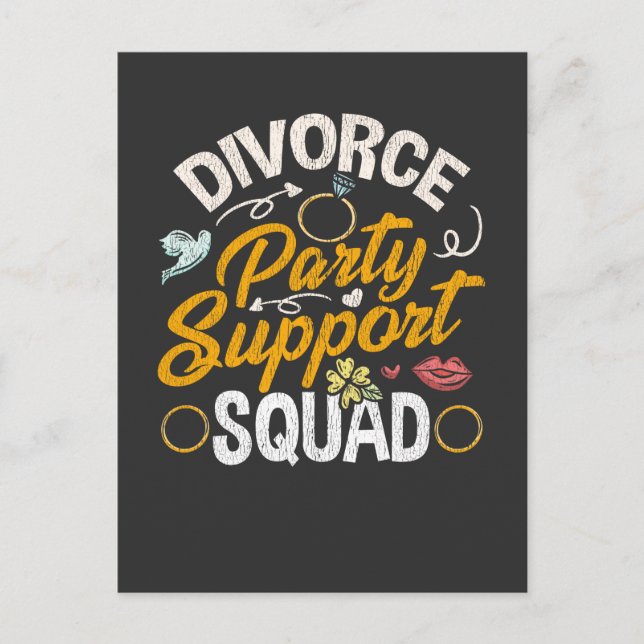 Carte Postale Divorced Femme Breakup Lady Friendship Support (Devant)