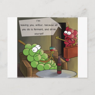 Carte Postale Divorces de raisins drôles