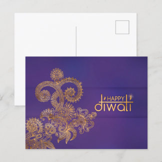 Carte postale Diwali Golden Ornament