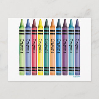 Carte Postale Dix Crayons