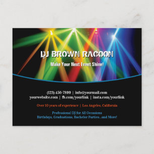 Carte postale DJ Club Music Uplighing