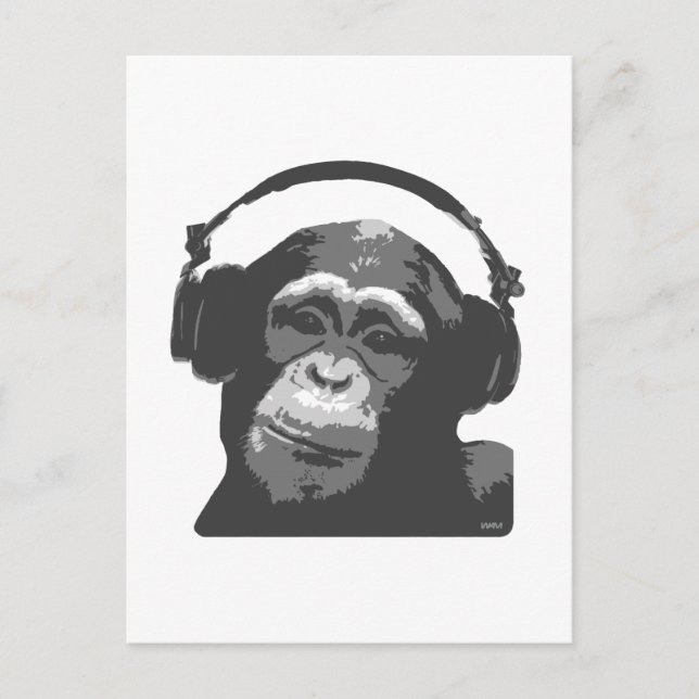 CARTE POSTALE DJ MONKEY (Devant)