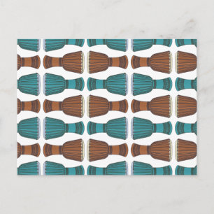 Carte Postale Djembe Drum Motif