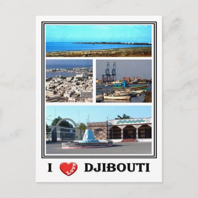 Carte Postale Djibouti - I Love - (Devant)
