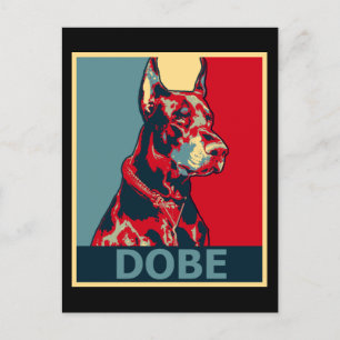 Carte Postale Doberman esthétique Portrait de chien Dobe Hope