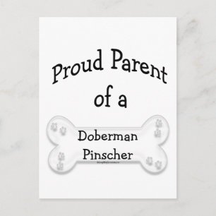 Carte Postale Doberman Pinscher Fier Parent