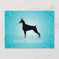Doberman Pinscher Joyeux Design d'anniversaire