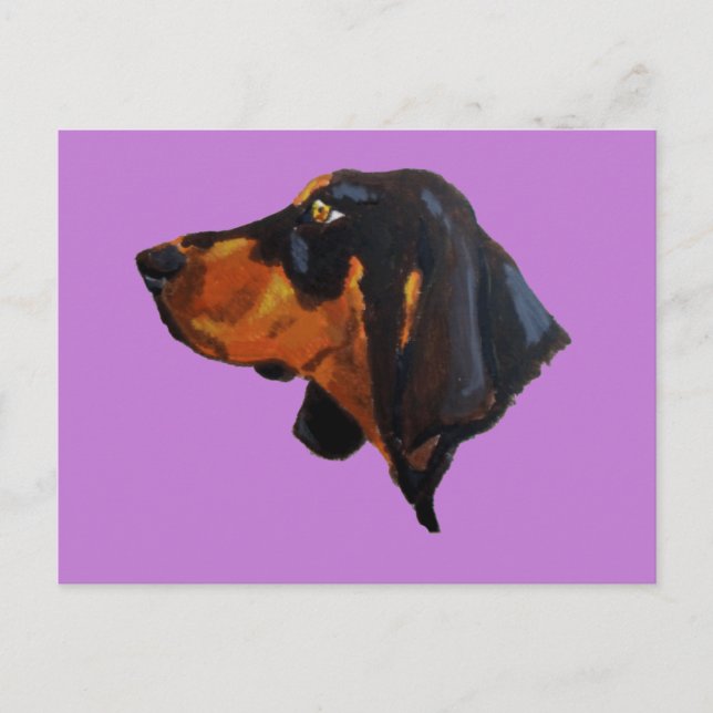 Carte Postale Doberman Pinscher Peinture de chien (Devant)