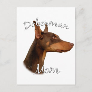 Carte Postale Doberman Pinscher (rouge) Maman 2