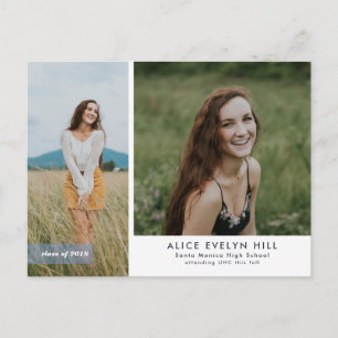 Carte postale d'obtention du diplôme de double