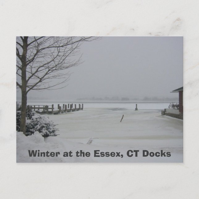 Carte Postale Dock Essex, Hiver à l'Essex, Docks CT (Devant)