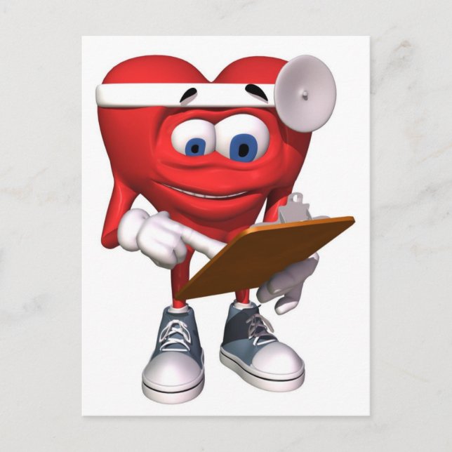 Carte Postale Docteur en coeur Médicale mou (Devant)