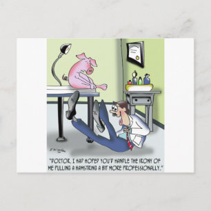 Carte Postale Docteur Handles Pulled Hamstring Sans professionna