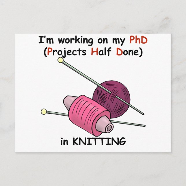 Carte Postale Doctorat en Tricot (Devant)