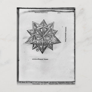 Carte Postale Dodécahedron, de 'De Divina Proportione'