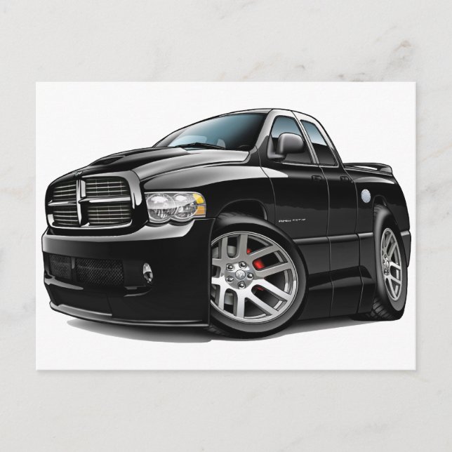 Carte Postale Dodge SRT10 Ram Dualcab noir (Devant)