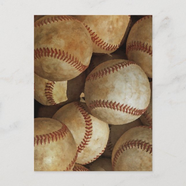 Carte postale d'oeuvre d'art de baseball (Devant)