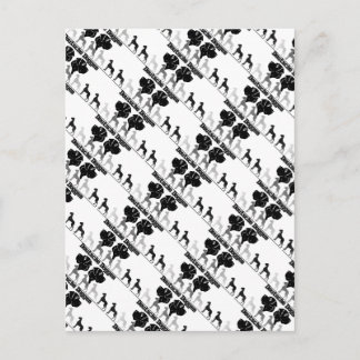 Carte Postale Doggenlogo Schwarz Grau