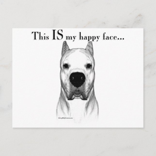 Carte Postale Dogo Happy Face (Devant)
