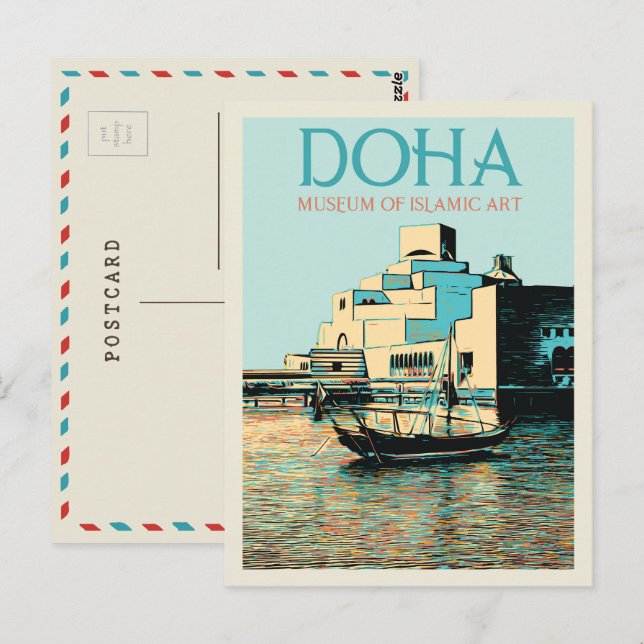 Carte Postale Doha Museum of Islamic Art, illustration Qatar Pos (Devant / Derrière)