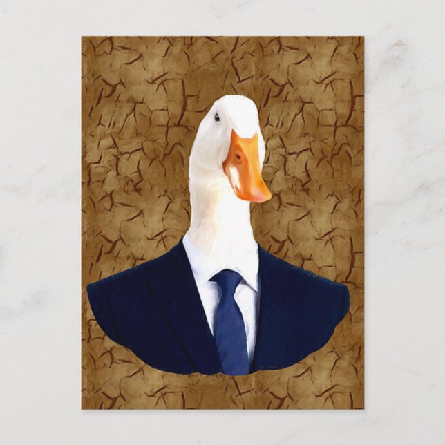 Carte postale d'oie anthropomorphe (Devant)