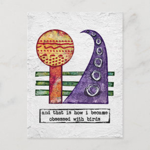 Carte postale d'oiseaux - Drôle d'obsession pour l
