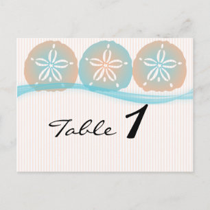 Carte Postale Dollars de pêche et de sable bleu Numéro de tablea