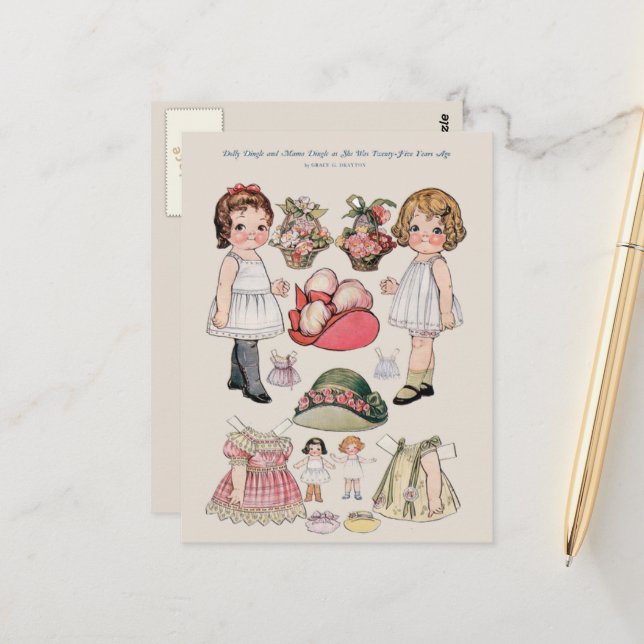 Carte Postale Dolly Dingle, Mama Dingle il y a 25 ans (Devant/Arrière en situation)