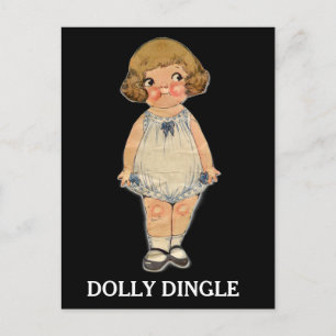 CARTE POSTALE DOLLY DINGLE PAPER DOLL POSTCARD