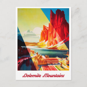 Carte Postale Dolomite Mountains, Italie