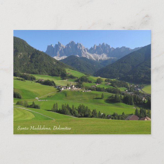 Carte Postale Dolomites de père Noël Maddalena (Devant)