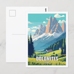 Carte Postale Dolomites Italie célèbres lieux de voyage