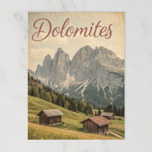 Carte Postale Dolomites vintages : Pics alpins