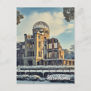 Carte Postale Dôme de la paix d'Hiroshima en hiver Japon voyage