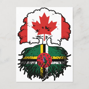 Carte Postale Dominique Dominique Canada Drapeau des racines d'a