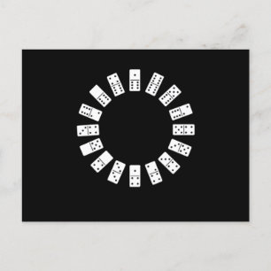 Carte Postale Domino Round Dominoes Carreaux Puzzler Jeu cadeau