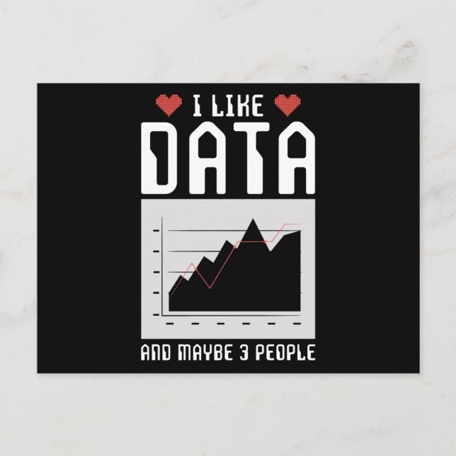 Carte Postale Don d'analyste de données d'un informaticien (Devant)