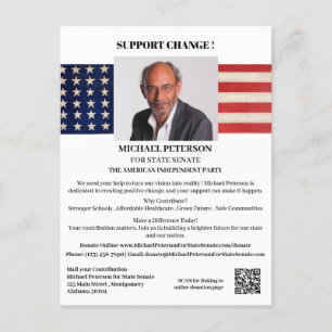 Carte Postale Don de collecte de fonds Campagne politique améric
