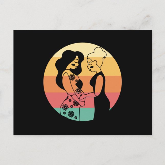 Carte Postale Don de naissance à la grossesse de Doula Midwoman (Devant)