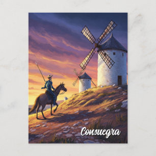 Carte Postale Don Quichotte à Consuegra Espagne Voyage