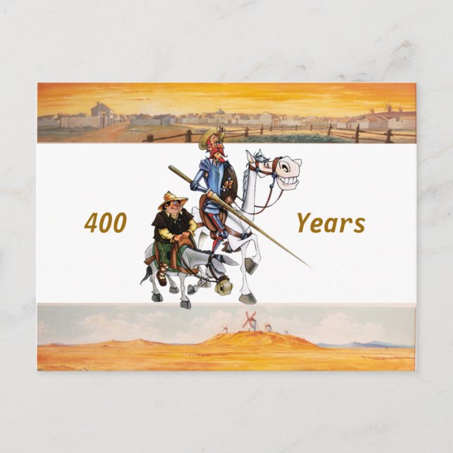 Carte Postale DON QUICHOTTE - Dessin animé Fond (1979) (Devant)