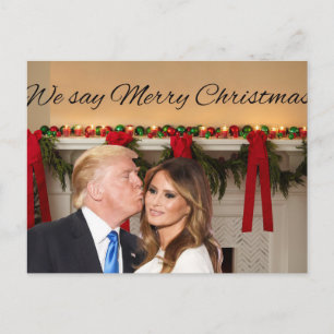 Carte Postale Donald et Melania : On dit Joyeux Noël !