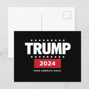 Carte Postale Donald Trump 2024 Reprenez l'Amérique Élection